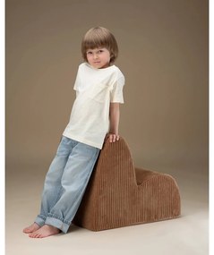 Barna kordbársony gyerek fotel Cloud – Wigiwama