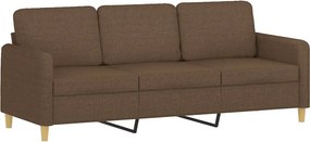 vidaXL 3 személyes barna szövetkanapé 180 cm