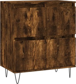 vidaXL füstös tölgy színű szerelt fa tálalószekrény 60 x 35 x 70 cm