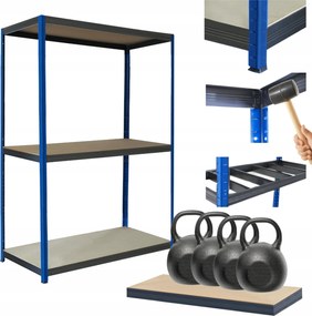 Tárolószekrény garázs fém állvány Helios 106x120x35cm 3Px400kg