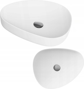 Mosdókagyló Royal pultra szerelhető aszimmetrikus fürdőszobai fehér