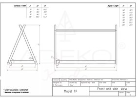 Mila TP házikó gyerekágy borovi fenyőfából, 80 x 160 cm - Adeko