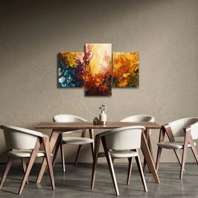 Kép - Absztrakt festmény a virágokról (90x60 cm)
