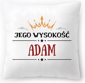 Ádám párna Születésnapra Ajándék Fotóval Fehér 40x40 cm