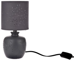 Galaxy kerámia asztali lámpa, sötétszürke, 13 x 26,5 x 13 cm