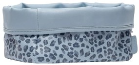 Nagyobb textil tárolókosár babaápolási kellékre Bébé-Jou Leopard Blue