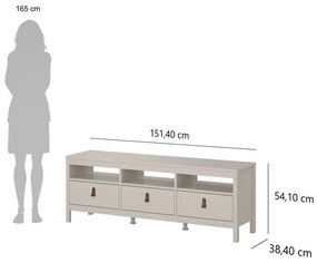 Szürkésbézs TV-állvány 151x54x38 cm Madrid – Tvilum