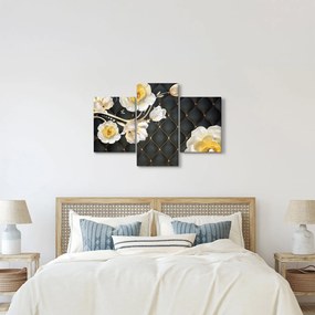 Fehér rózsa virágok képe (90x60 cm)