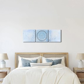 Kép - Téli mandala (órával) (90x30 cm)