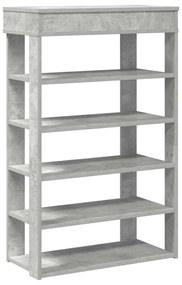 betonszürke szerelt fa cipőtartó 60x30x98 cm