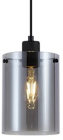 Design függőlámpa fekete füstüveggel - Domo