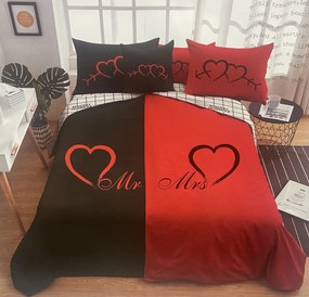 6 db Polycotton Mr Red ágyneműhuzat 200x140cm+90x70cm TiaHome