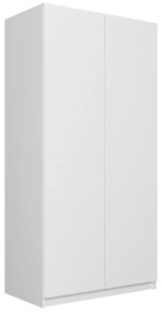 SD-90 gardróbszekrény akasztós és polcos résszel, fehér