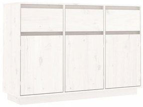 fehér tömör fenyőfa tálalószekrény 110 x 34 x 75 cm