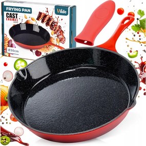 Zománcozott Öntöttvas serpenyő pároláshoz grill tűzhelyhez 20 cm