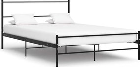 vidaXL fekete fém ágykeret 160 x 200 cm