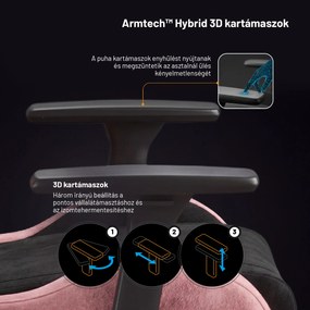 Szövet gamer szék fekete-rózsaszín Diablo X-Horn 2.0 Akira Pink Normal