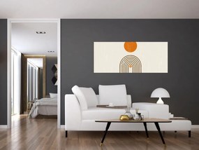 Kép - Barna ívek (120x50 cm)