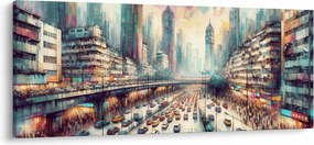 Kép - Városi élet (120x50 cm)