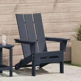 vidaXL Összecsukható Adirondack szék Sötétkék 80,5 x 74,5 x 92 cm HDPE