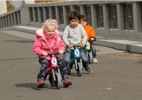 Funny Wheels - 2 az 1-ben RIDER SPORT futóbicikli rózsaszín/fekete