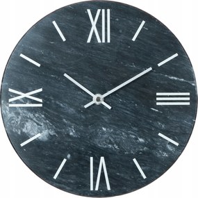 Márvány Óra irodába fekete római átm. 25cm
