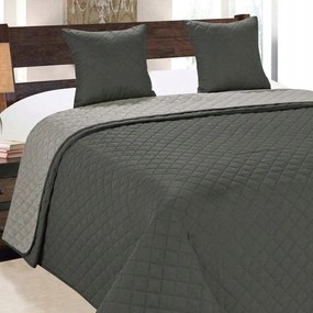 Kétoldalas Ágytakaró Vigo Pléd Grafit Szürke Ezüst 220x240 2 párnahuzat