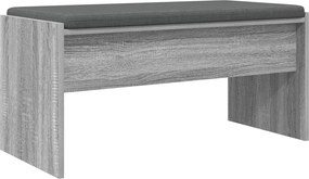 vidaXL Előtér pad párnával Szürke Sonoma 83 x 38 x 40 cm