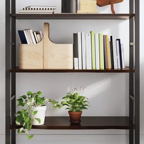 sötétbarna kezelt tömör tölgyfa fali polc 100x40x2 cm