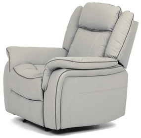 Elektromos vezérlésű bézs ökobőr dönthető fotel. TV-4119 LAN