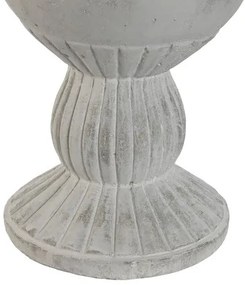 Antikolt szürkés fehér cement kaspó 31x49 cm
