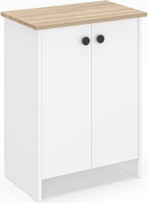 Dorta konyhaszekrény, sonoma tölgy-fehér, 58 cm
