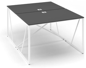 ProX asztal 118 x 163 cm, fedővel, grafit / fehér