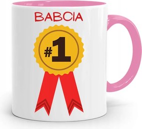 Rózsaszín Bögre Nagymamáknak Nagymama NO.1 fényképes nyomattal