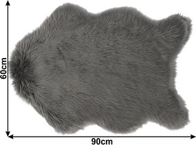 Műszőrme, szürke, 60x90, EBONY TYP 5