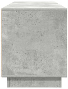 betonszürke TV-szekrény LED lámpákkal 160,5x41x50 cm
