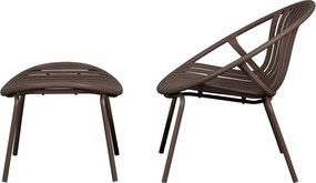 Bruce kerti pihenőfotel lábtartóval