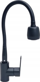 Flex álló konyhai mosogató csaptelep, fekete