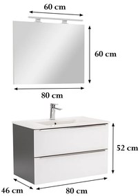 Vario Trim 80 Fürdőszoba komplett szekrény