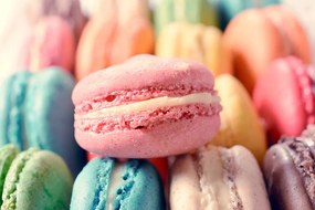 Fotótapéta színes macaron sütemény