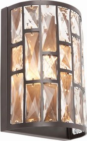 ENDON 69392 BELLE Kristály Fali Lámpa Antik bronz, Átlátszó E14 IP20