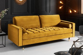 COZY VELVET design bársony kanapé - 225cm - okker