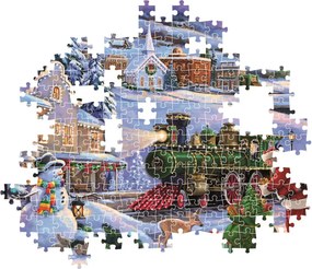 Karácsonyi Train 500 db-os Compact puzzle Clementoni