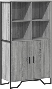 vidaXL szürke sonoma színű szerelt fa magasszekrény 79,5x35,5x137,5 cm