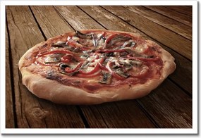 Poszterek keretben 60x40 Pizza a fa asztalon