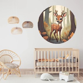 PIPPER. Kör alakú falmatrica "Szarvas az erdőben" Méret: 60cm
