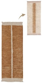 Téglavörös-bézs pamut futószőnyeg 80x230 cm Duetto Toffee – Lorena Canals