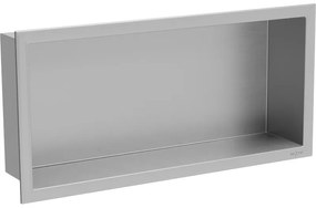 Mexen X-Wall-R fürdőszoba süllyesztett polc kerettel 45 x 20 cm, inox - 1910452010