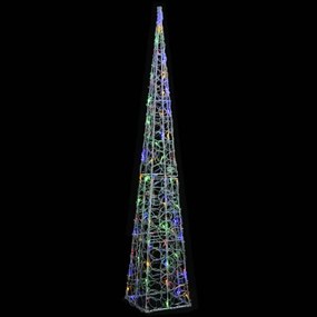 dekoratív többszínű LED-es akril fénykúp 120 cm