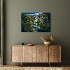 Kép - Folyó a sziklás völgyben (90x60 cm)